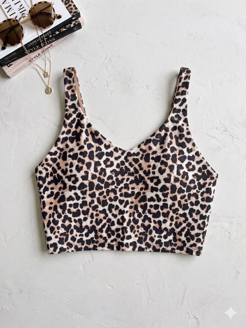 Leopard Print Sports Bra - Picture 1 of 9